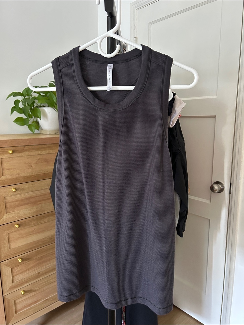 Fabletics Waffle Knit Racerback Tank. Size XL. PTP 18”. Navy